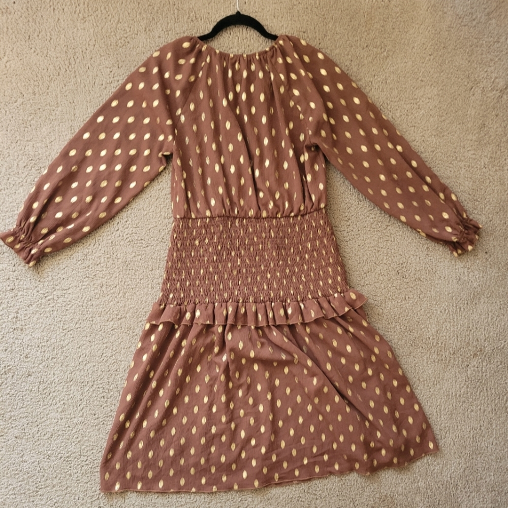 Amber Dress (Brown/Gold)
